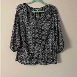 Black patterned shirt